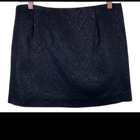 COPY - Jcrew Black Metallic Mini Skirt - Picture 1 of 2
